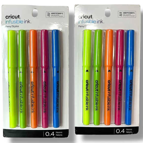 NEW Cricut infusible ink Markers Lot of 2 Packs Neon Colors‎ 0.4 - Picture 1 of 7